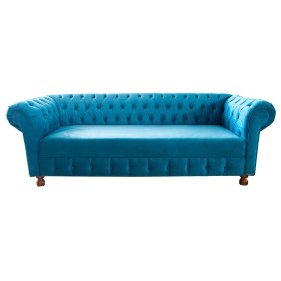 Imagem de Sofa Chesterfield Luiz XV Acqua 1.80 Sala Recepcao Barbearia