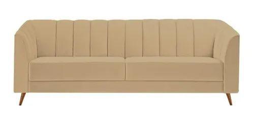Imagem de Sofá Chesterfield Luxo Camel 3 Lugares Suede Bege