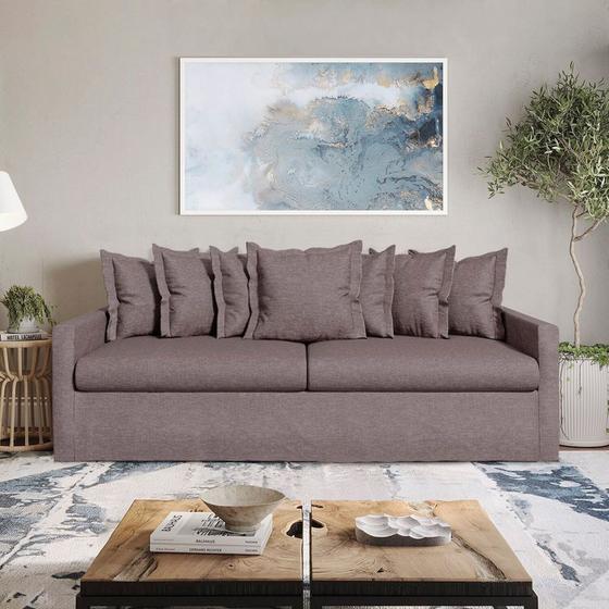 Imagem de Sofá com Capa 100% Removível e Lavável Enseada 240cm