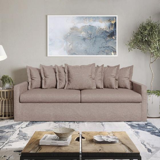 Imagem de Sofá com Capa 100% Removível e Lavável Enseada 240cm