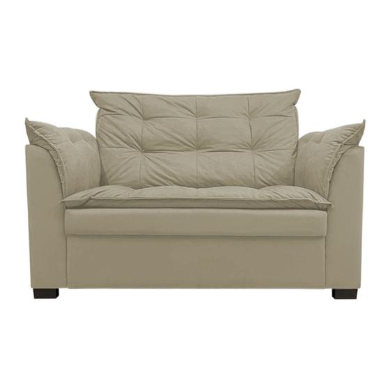 Imagem de Sofá Dandara 2 Lugares Suede Compacto Estofado Confortável Suede Diversas Cores