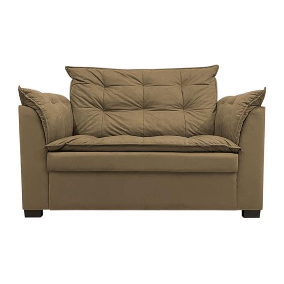 Imagem de Sofá Dandara 2 Lugares Suede Compacto Estofado Confortável Suede Diversas Cores