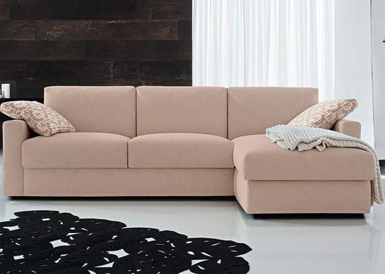 Sofá de 3 Lugares Com Chaise, Revestimento Sarja Bege - POA001 Menor preço em Sofá de 3 Lugares Com Chaise, Revestimento Sarja Bege - POA001