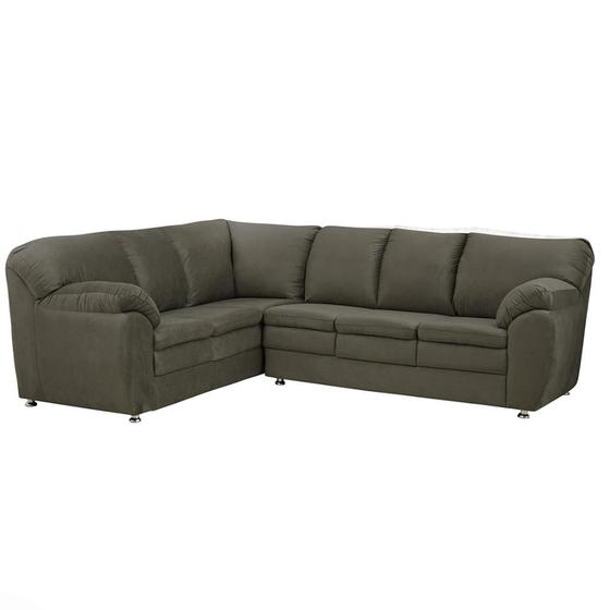 Imagem de Sofa de Canto 5 Lugares Almofada Fixa Resistente Confortável Takei Estofados Tulum 90x260x205cm