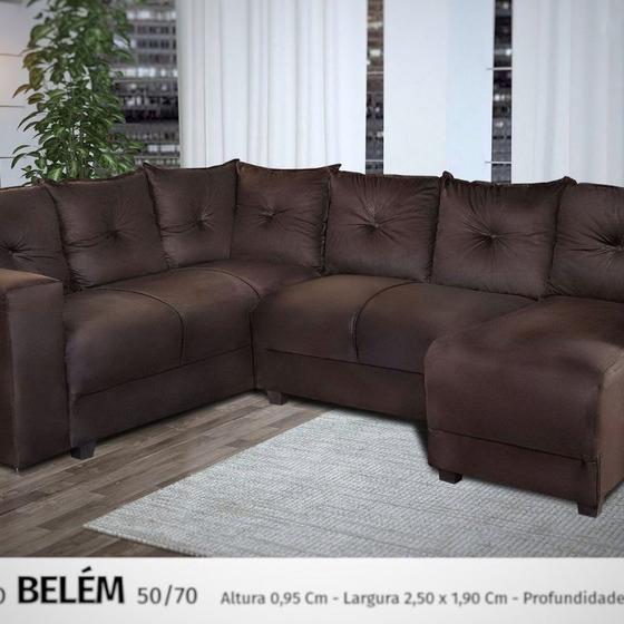 Sofá de Canto Belém 5070 com Chaise Menor preço em Sofá de Canto Belém 5070 com Chaise