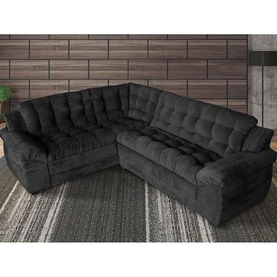 Imagem de Sofá de canto Madrid Premium 2 metros por 2,45 Suede Velut  Sofa na Web