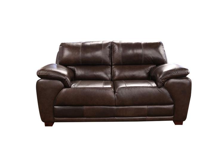 Sofá de Couro Tasmania 2 Lugares Preto Iguana Mempra Design