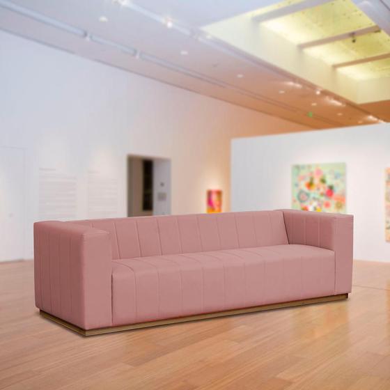 Sofa de Luxo para sala de estar Milton 2.40m com pés de madeira maciça