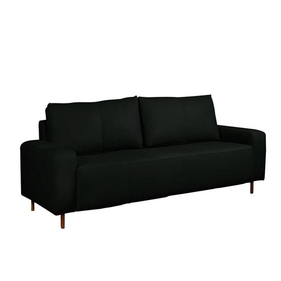 Imagem de Sofá Decorativo Sala de Estar Metropole 3 Lugares 200cm material sintético - Mozzelar