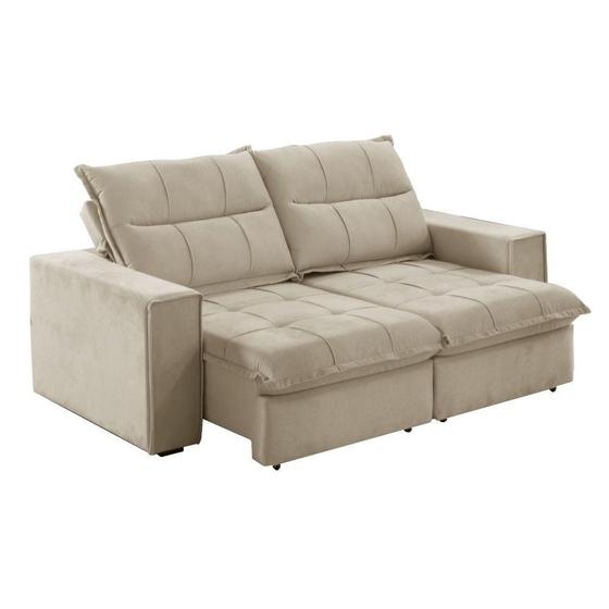 Sofá Estofado Gralha Azul Campus 3 Lugares 2.04M Sofás Magazine Luiza