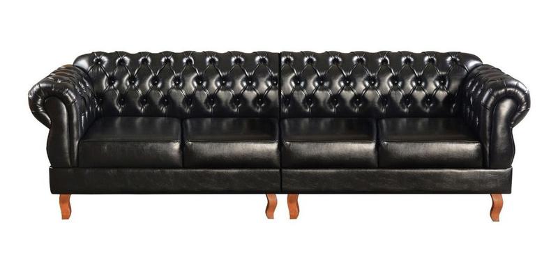 Sofá Fixo Chesterfield Duquesa 4 Lugares Modulado Decoração Vintage Imperial Menor preço em Sofá Fixo Chesterfield Duquesa 4 Lugares Modulado Decoração Vintage Imperial