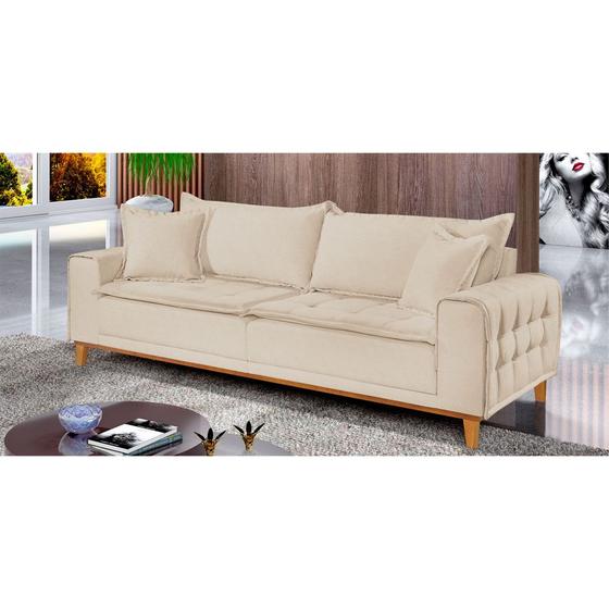 Sofá Fixo Orfeu Até 4 Lugares Luxo 220cm Castellar Móbile Menor preço em Sofá Fixo Orfeu Até 4 Lugares Luxo 220cm Castellar Móbile