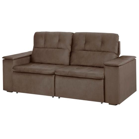 Sofá Gralha Azul Living 3 Lugares Retrátil Reclinável com Rodízio