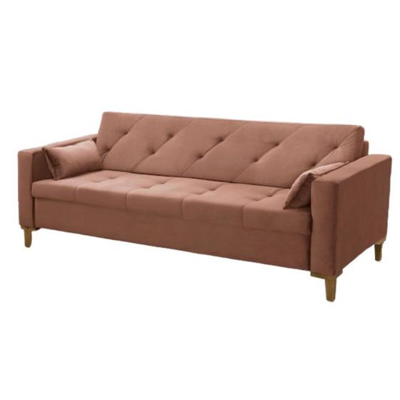 Imagem de Sofá Houston 1,80x Veludo Rose Idotto - Dominic Decor