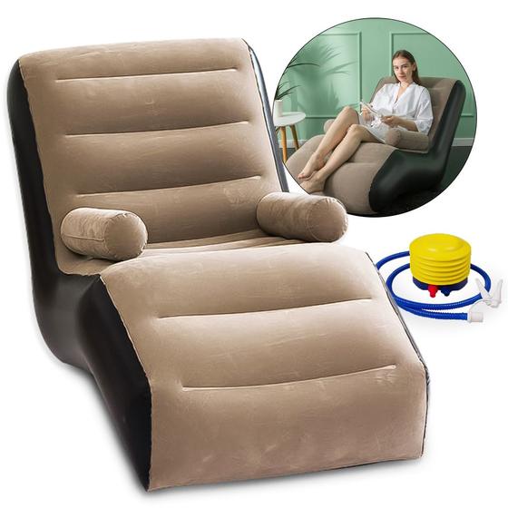 Imagem de Sofa Inflavel Impermeavel Camping Puff Confortavel Grande