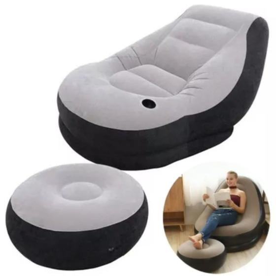 Imagem de Sofá Inflável Para Relaxamento E Conforto Completo Com Design Moderno E Resistente Ideal Para Salas E Varandas Pronta En
