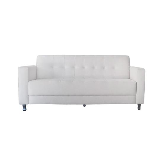 Imagem de Sofá Jade 3 Lugares Suede Branco - Dominic Decor