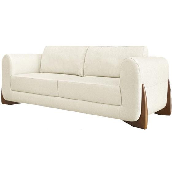 Imagem de Sofa Jolie 2 Lugares 180cm Pes Boomerang Linho 212 Natural Ezz