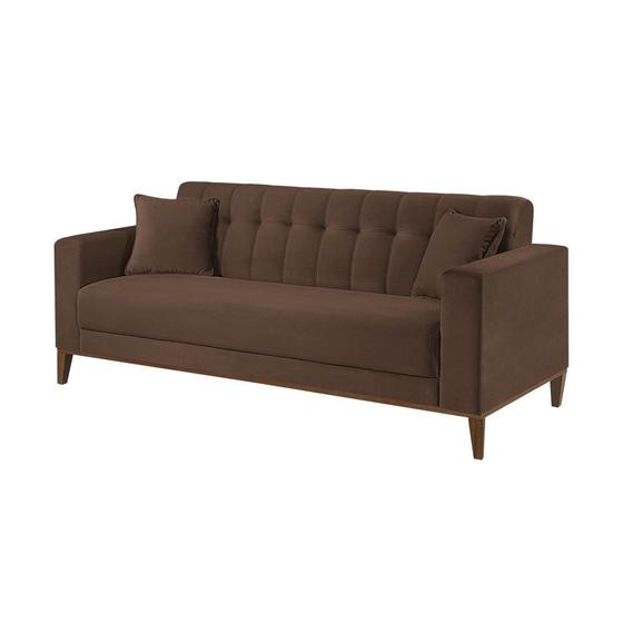 Imagem de Sofa Liverpool 3 Lugares 195 cm Base Madeira Talento Móveis