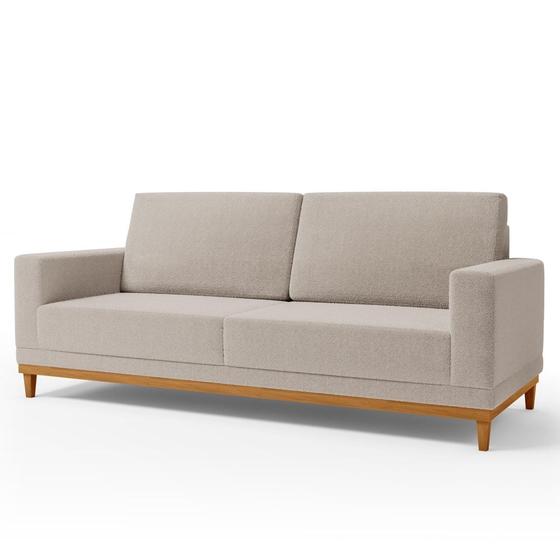 Imagem de Sofá Living 145cm 2 Lugares Kayrós D05 Bouclê Bege - Mpozenato