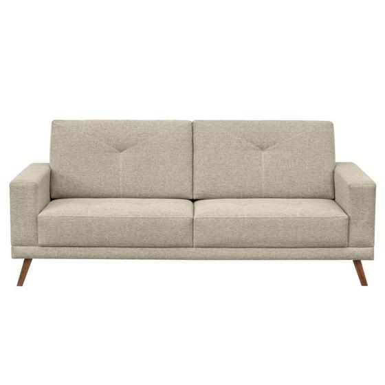 Sofá Living 2 Lugares 160cm Pés Retrô Capri Linho Areia - D'Monegatto Menor preço em Sofá Living 2 Lugares 160cm Pés Retrô Capri Linho Areia - D'Monegatto