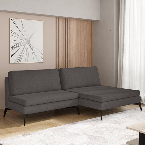 Imagem de Sofá Modular 2 Lugares com Chaise 200cm Calla Cabecasa Madeiramadeira