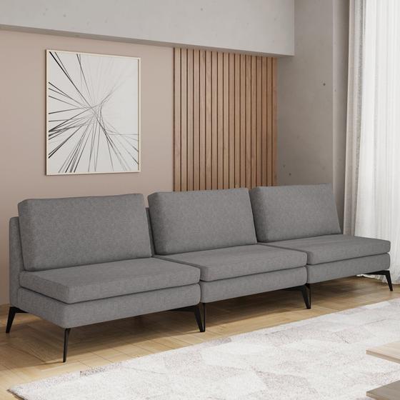 Imagem de Sofá Modular 3 Lugares 255cm Calla CabeCasa MadeiraMadeira