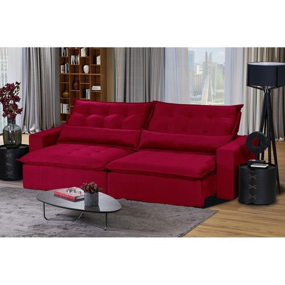 Imagem de Sofá Modular Bahia 4 Lugares 2,30 MT com Molas Retrátil e Reclinável Veludo Nobre Sofatec
