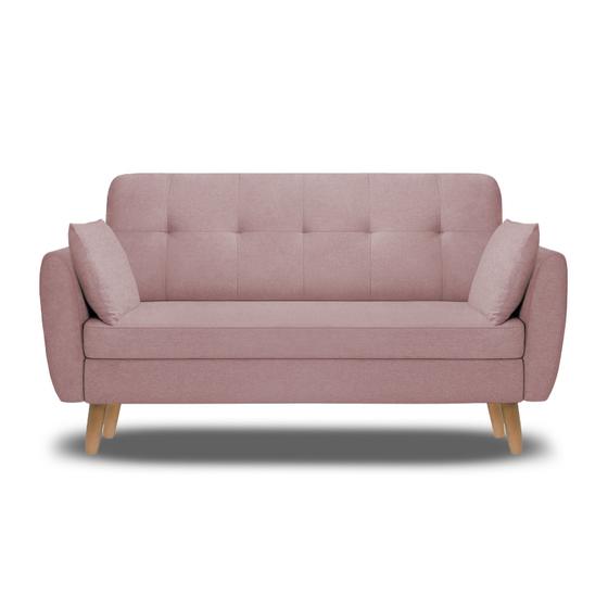 Imagem de Sofá Namoradeira Agatha 140cm Suede Rose - Lares Decor