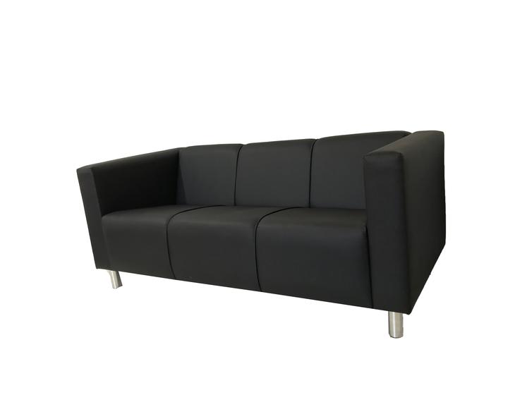 Sofá nilo sala recepção 3 lugares - preto Menor preço em Sofá nilo sala recepção 3 lugares - preto