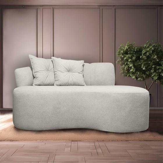 Imagem de Sofá Orgânico Plaza 2 Lugares 145cm Linho Bouclê Bege SOFA STORE