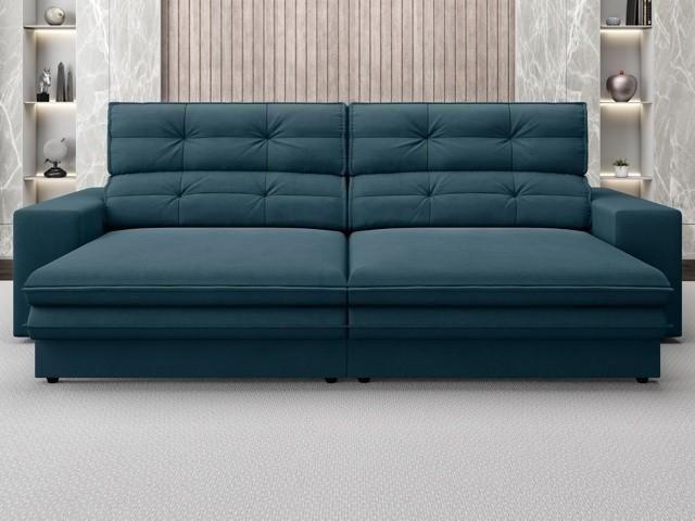 Imagem de Sofá Pegasus 2,00m Assento Retrátil e Reclinável Velosuede Royal - NETSOFAS