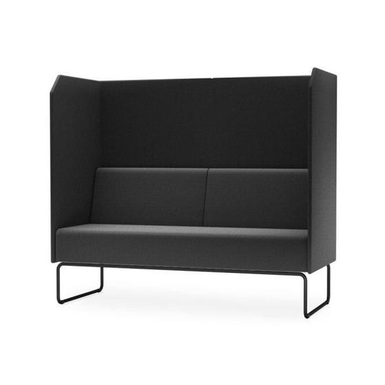 Imagem de Sofa Privativo Pix com Divisoria e Assento material sintético Base Aco Preto - 55074