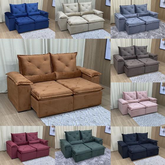 Imagem de Sofa Reclinavel Retratil Fofinho P/ Assistir Series 2,30m