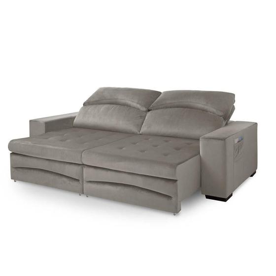 Imagem de Sofa retratil e reclinavel 2 Lugares Veneza Cinza A75