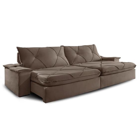 Sofá Retrátil e Reclinável 230cm LE Portugal D28 com Mola Espiral e