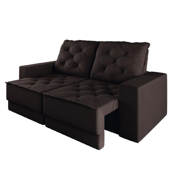 Imagem de Sofá Retrátil e Reclinável 3 Lugares 1,80m Verona Suede Marrom Mamflex