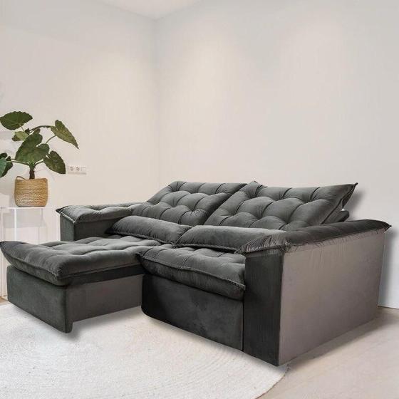 Sofá Retrátil e Reclinável Articulado com 1,60m de Largura e Abertura Grande em Tecido Veludo Premium com Pillow nos Braços e Assentos Menor preço em Sofá Retrátil e Reclinável Articulado com 1,60m de Largura e Abertura Grande em Tecido Veludo Premium com Pillow nos Braços e Assentos