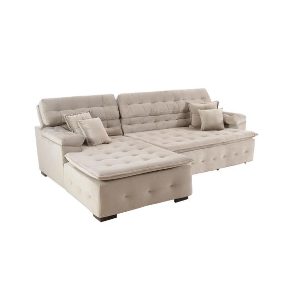 Imagem de Sofá Retrátil e Reclinável Com Chaise Orlando 2.20x1.50m - Sofisticato