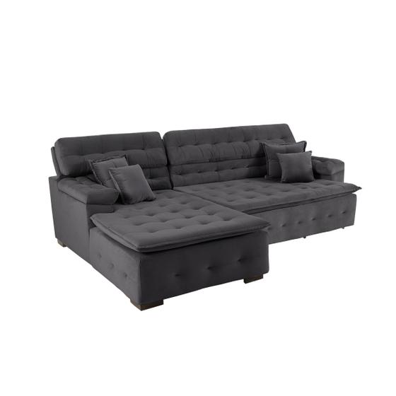 Imagem de Sofá Retrátil e Reclinável Com Chaise Orlando 2.20x2.10m- Sofisticato