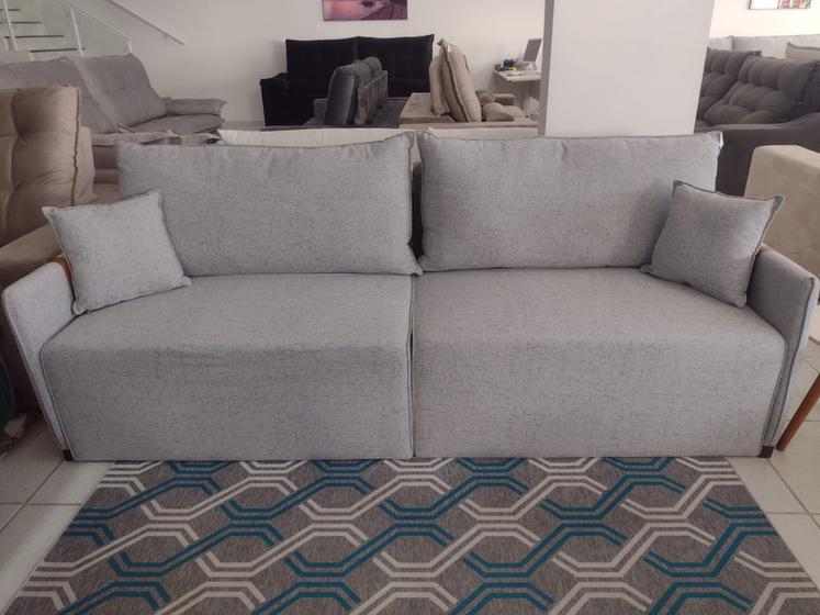 Sofá Retrátil Gioto 2 lugares 2,34M cor niagara cinza (BR 7CM) Outlet