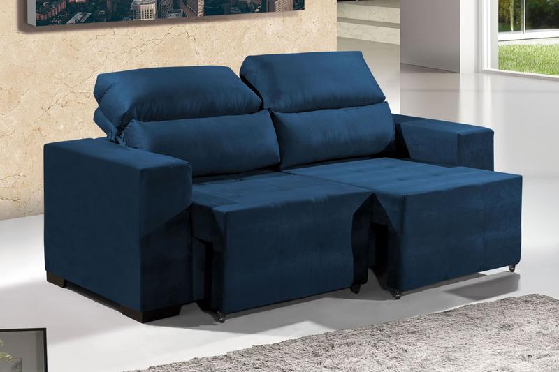 Imagem de Sofa Retrátil Reclinável 2 Lugares 1,50m Suede