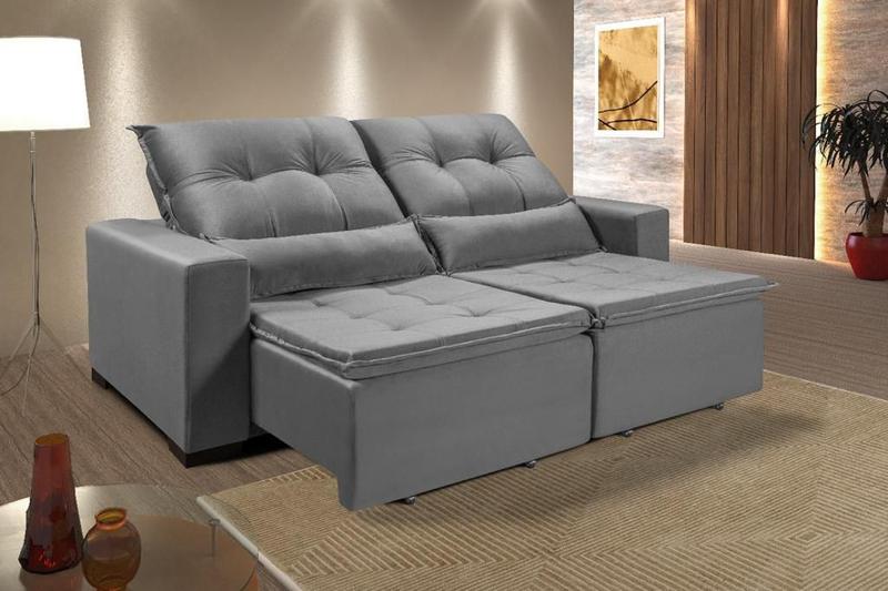 Imagem de Sofa Retratil Reclinavel 2 Lugares 1,60m Chicago Veludo 