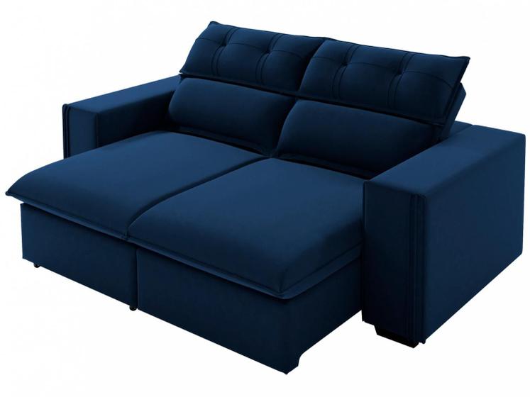 Sofá Retrátil Reclinável 3 Lugares Veludo Joly Platinum Qatar Gralha