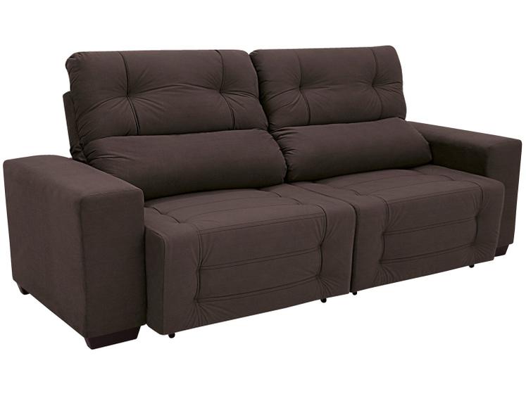Sofá Retrátil Reclinável 4 Lugares Suede Menor preço em Sofá Retrátil Reclinável 4 Lugares Suede