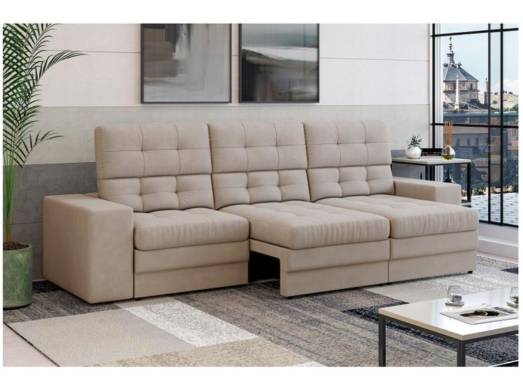 Sofá Retrátil Reclinável 4 Lugares Veludo Roma Besthouse - Sofá 4 ...