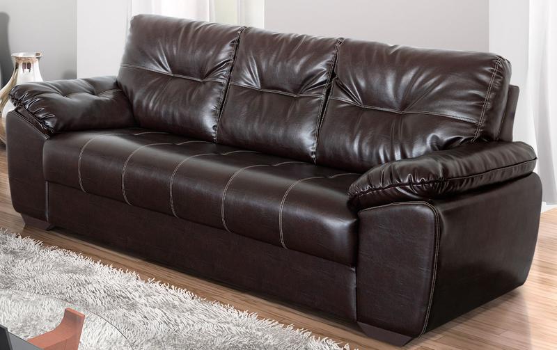 Sofá Rondomóveis Malta com 3 lugares Revestido em Tecido Sintético