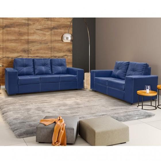 SofA San Diego 3 Lugares No Tecido PVC Simbal Estofados Sofás