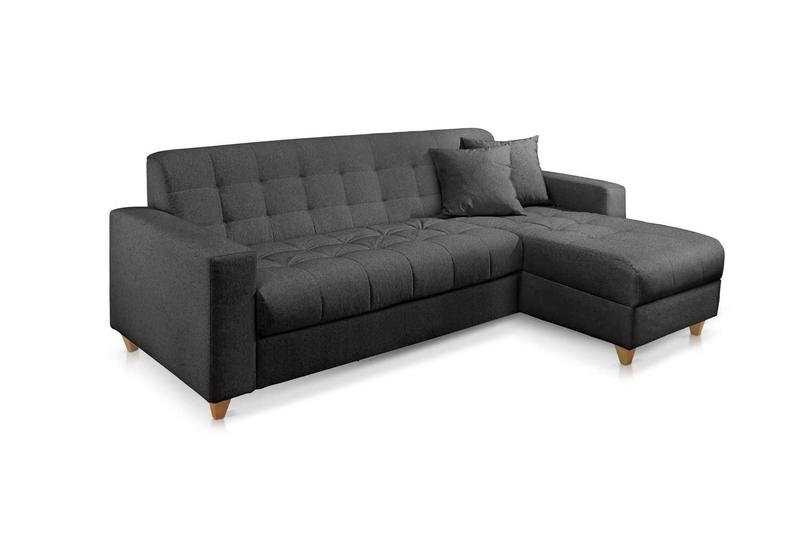 Imagem de Sofá Scarlet Com Chaise Luxo - Preto