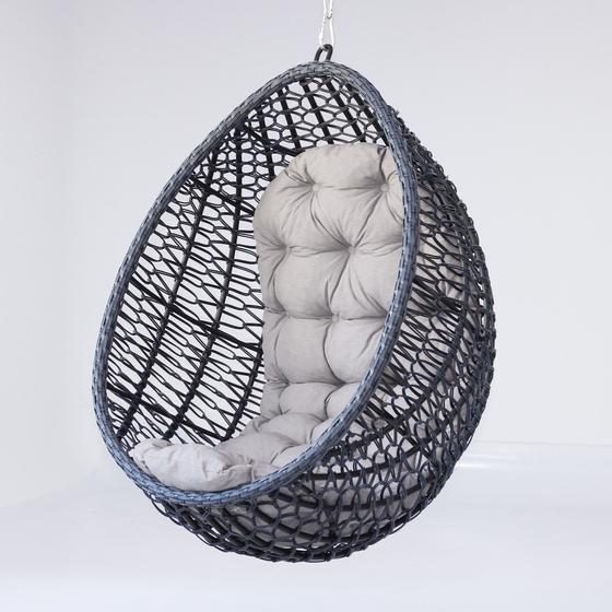 Imagem de Sofá suspenso, sofá balanço em alumínio fibra sintética e almofada impermeável